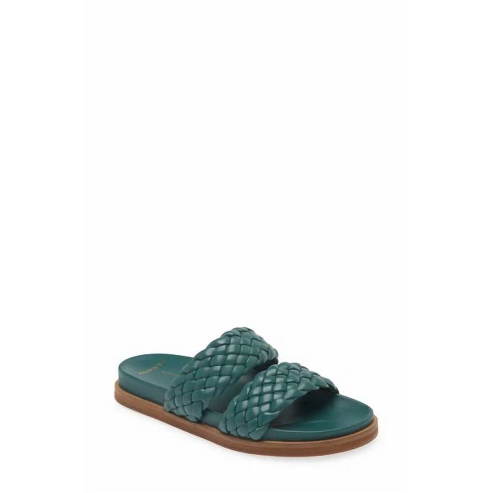NEW FRANKIE4 women's malone weave slide sandal in spring green